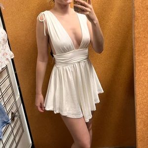 White fox white dress